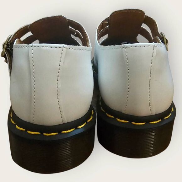 Doc Martens White Leather Mary Janes SZ 8 - Picture 3 of 7